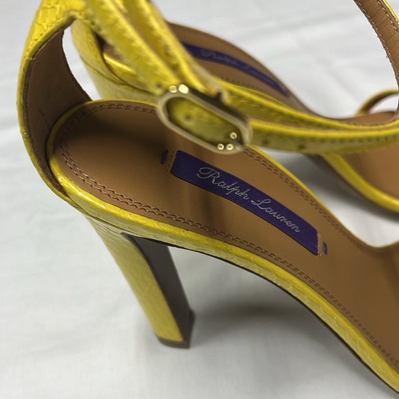 Ralph Lauren purple label woman’s Yellow High Heels size 38 made in Italy. - Picture 8 of 16